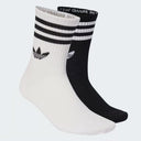 adidas 3-Stripes Socks – 2 Pack – Black / White – view 1
