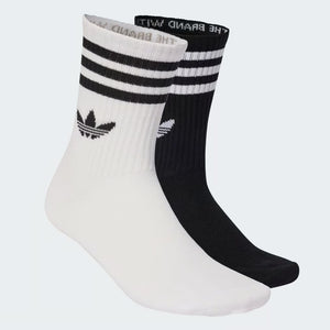 adidas 3-Stripes Socks – 2 Pack – Black / White – view 1